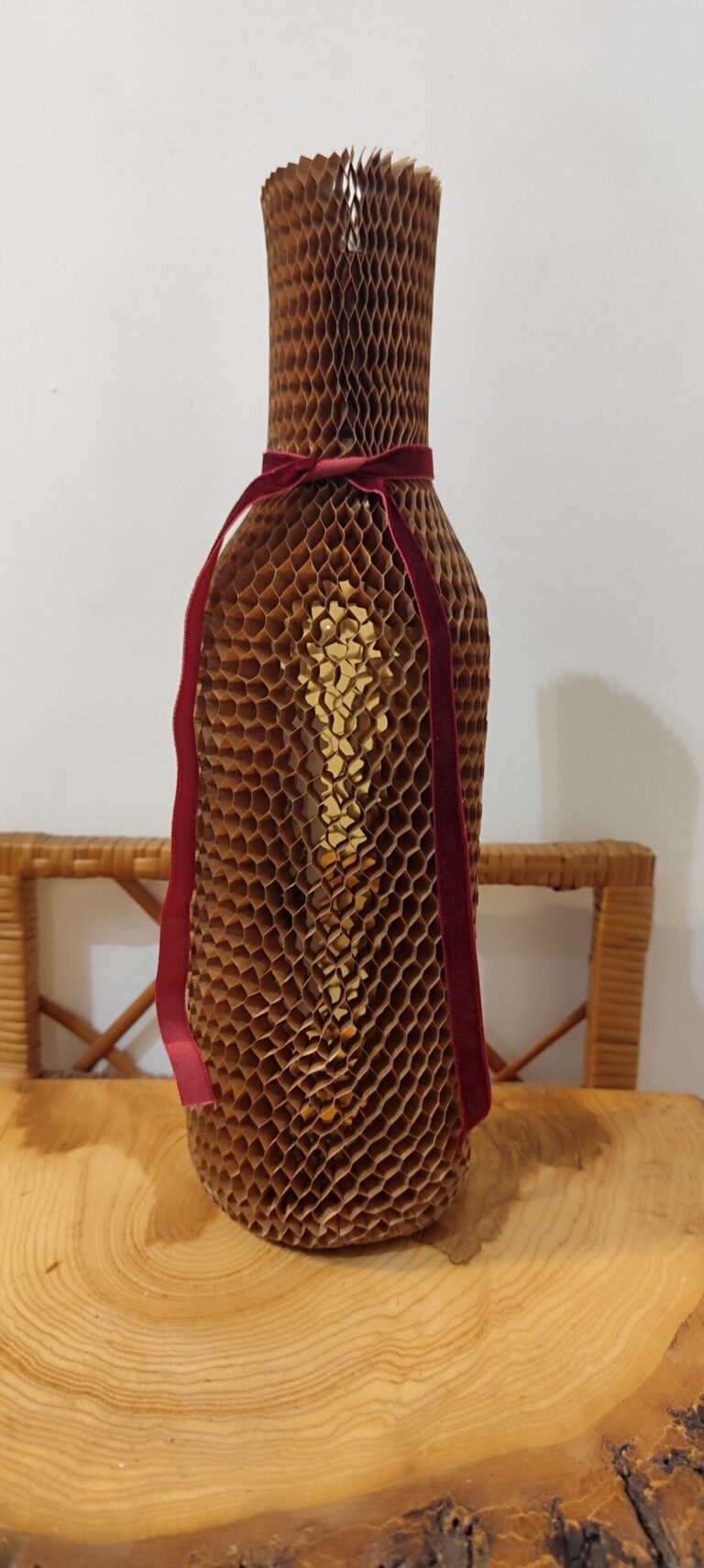 Rękaw ochronny papierowy honeycomb 45 cm do pakowania butelek szklanych