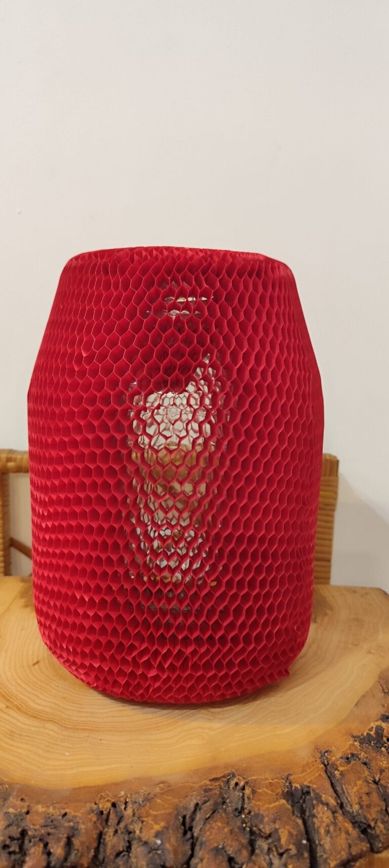 rękaw papierowy honeycomb czerwony 25 cm 80 g m2