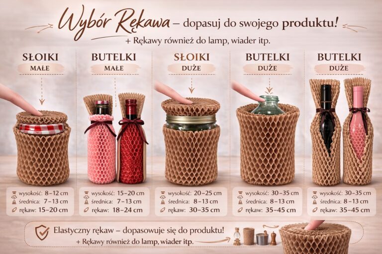 Dobór papierowego rękawa honeycomb do słoików i butelek