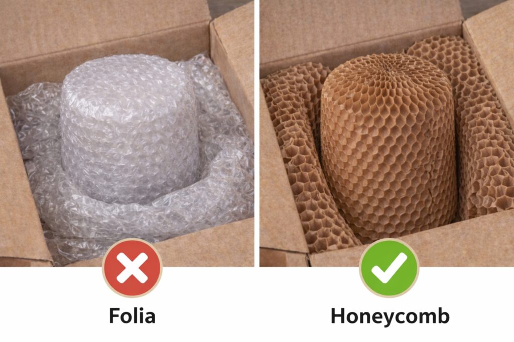 Papier honeycomb jako zamiennik folii bąbelkowej