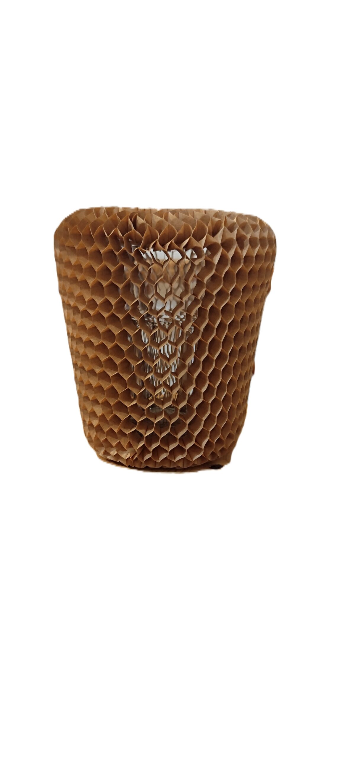 Rękaw do słoików 33 cm 50 g/m² – papier kraft, oczko 8 mm – ekologiczne pakowanie bez plastiku Szklany słoik zabezpieczony brązowym rękawem papierowym plaster miodu 24 cm – dopasowana osłona ochronna do pakowania szkła.